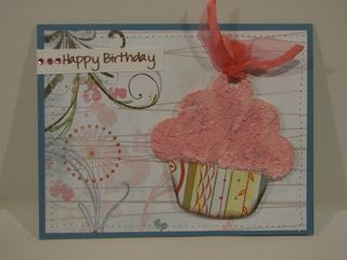 Happy birthday card - acrylic cupcake Happy birthday card - acrylic cupcake