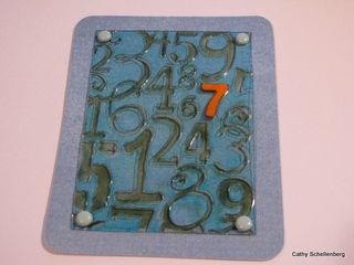 Embossed #7 card Embossed #7 card