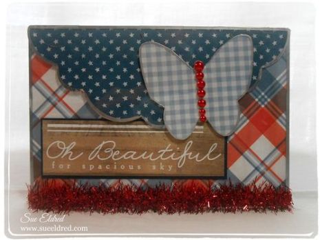 Sue Eldred's Clear Scrap Patriotic Card