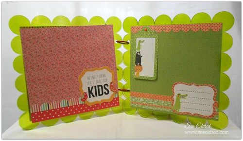 Clear Scraps Kaisercraft Scalloped Album pages 3 and 4