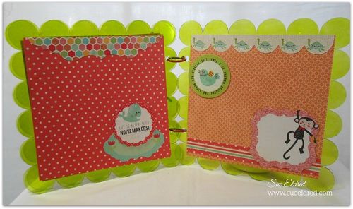 Clear Scraps Kaisercraft Scalloped Album pages 5 and 6