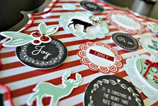 Christmas plaque detail