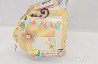 You make me smile_mini album_clear scraps_ruby rocket_nancy keslin_cover