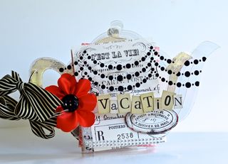 Clear Scraps Acrylic Teapot Mini Album Pinky Hobbs Canvas Corp1