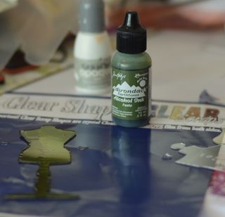 Dress Form Bookmarks Krylon Alcohl Ink Pinky Hobbs2