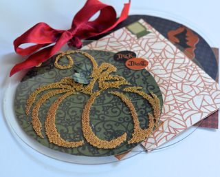 Pumpkin Stencil Circle Album Clear Scraps Pinky Hobbs7