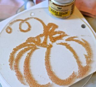 Pumpkin Stencil Circle Album Clear Scraps Pinky Hobbs1