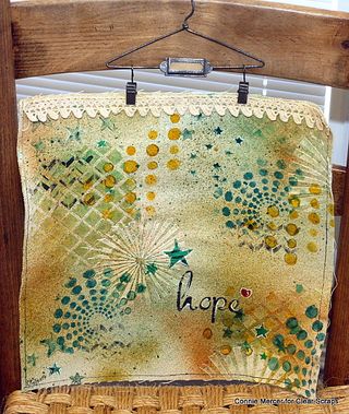 Clear Scraps stencils Connie Mercer