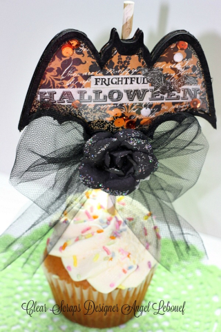 Clear Scraps Bat Shaker Party Favor Angel Clear Scraps Bat Shaker Party Favor Angel