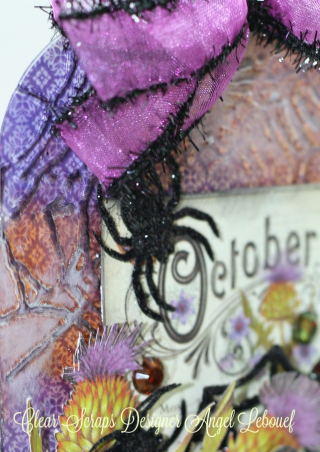 October Tag-clear scraps Angel