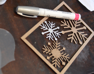 Clear Scraps Ornaments by Pinky Hobbs Sharpie Paint Pen - 1