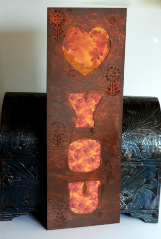 Clear Scraps Love You Word Board Pinky Hobbs - 2