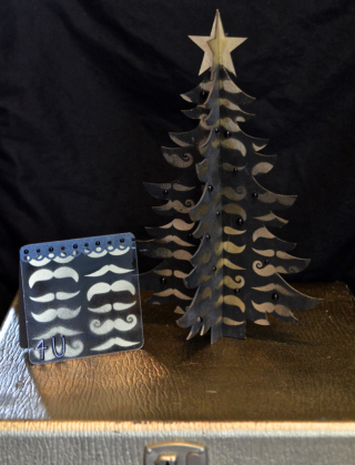 Mustache Christmas Trees 3-D Hipster Holidays Pinky Hobbs Clear Scraps1