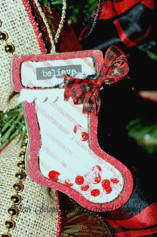 Clear Scraps Ornament Stocking-Angel