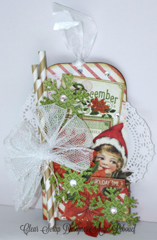 Clear Scraps December Tag Angel