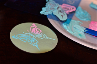 Clear Scraps Butterfly Stencil Modeling Paste Shaker Pinky Hobbs - 3 Clear Scraps Butterfly Stencil Modeling Paste Shaker Pinky Hobbs - 3