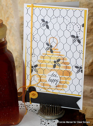 Clear scraps_beehive stencil_card_c. mercer