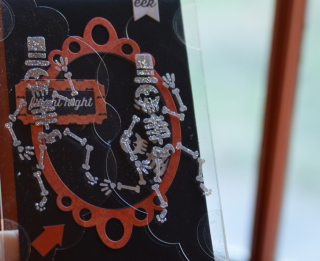 Clear Scraps Skull Stencil Send It Clear Card Pinky Hobbs - 2