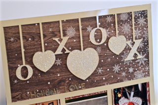 Clear Scraps XOXO Acrylic Holiday Card Layout by Pinky Hobbs - 2