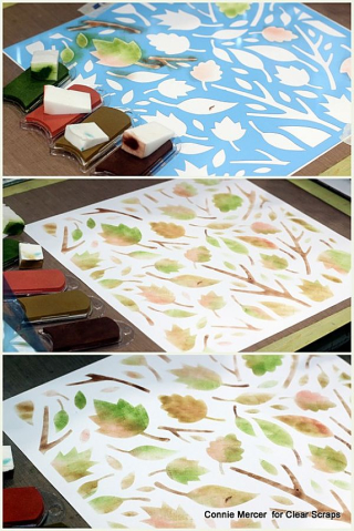 Clear scraps_twig leaves stencil_c. mercer Clear scraps_twig leaves stencil_c. mercer