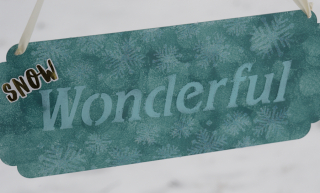 Clear Scraps Snow Wonderful Stenciled  - 2