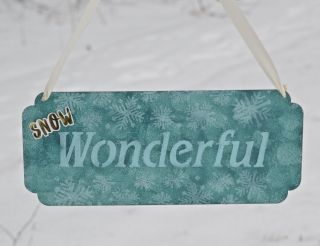 Clear Scraps Snow Wonderful Stenciled  - 2