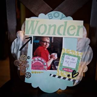 Clear Scraps Boy Wonder Layout by Pinky Hobbs - 3
