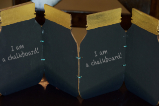 Clear Scraps Mason Jar Wood Shaker Chalkboard by Pinky - 2