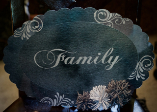 Clear Scraps Family Stenciled XL Frame by Pinky Hobbs - 1