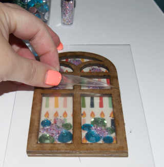 Clear Scraps Shaker Acrylic Card by Pinky - 6