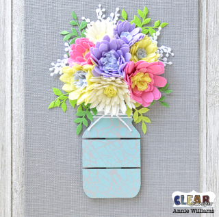 Mason Jar Bouquet Canvas by Annie Williams for CS - Assembled Mason Jar Bouquet Canvas by Annie Williams for CS - Assembled