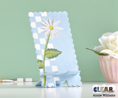 Handpainted and Stenciled Phone Stand by Annie Williams - Main