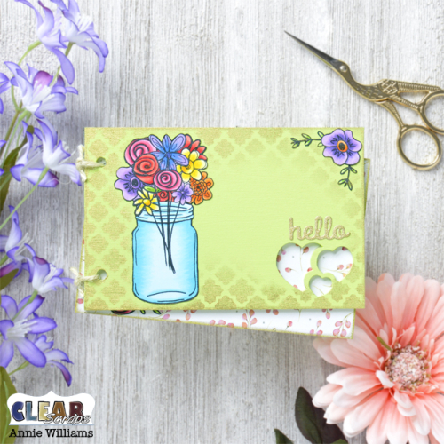 Floral Wood Card by Annie Williams for Clear Scraps - Main