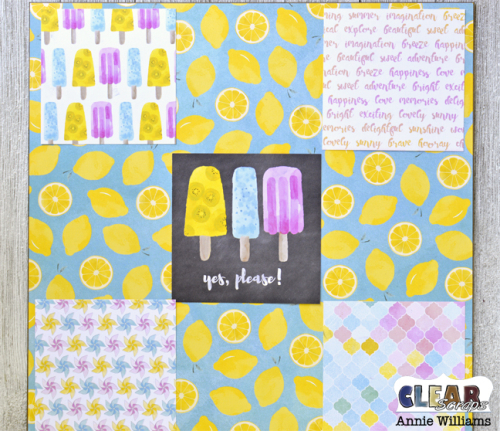Summer Travel Game Board by Annie Williams for Clear Scraps - Adhere Background