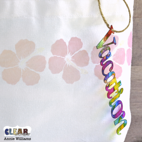 Color Changing Vacation Tote by Annie Williams for Clear Scraps - Detail