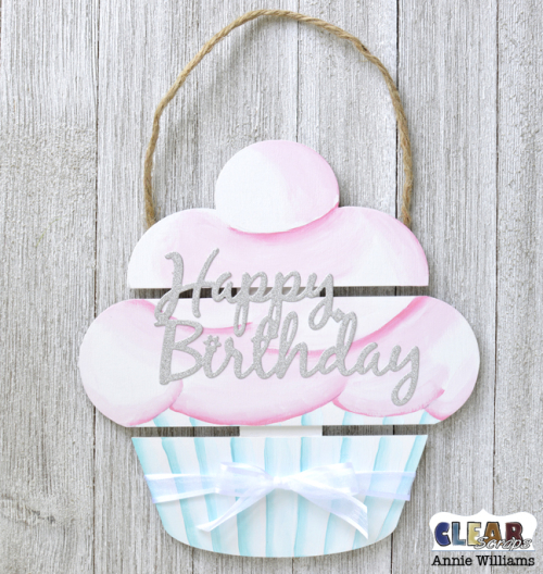 Birthday Cupcake Pallet by Annie Williams for Clear Scraps - Embellish