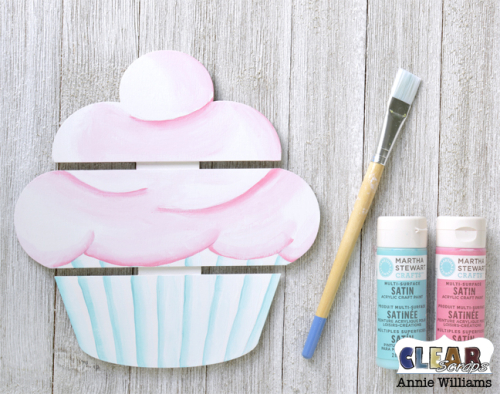 Birthday Cupcake Pallet by Annie Williams for Clear Scraps - Handpainting