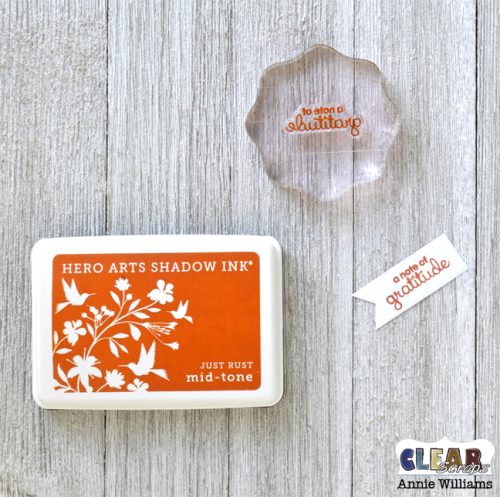 Autumn Thank You Card by Annie Williams for Clear Scraps - Sentiment