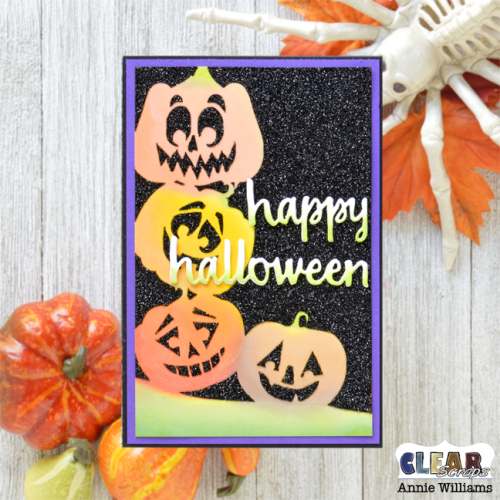 Halloween Night Pumpkins Card by Annie Williams for Clear Scraps - Main