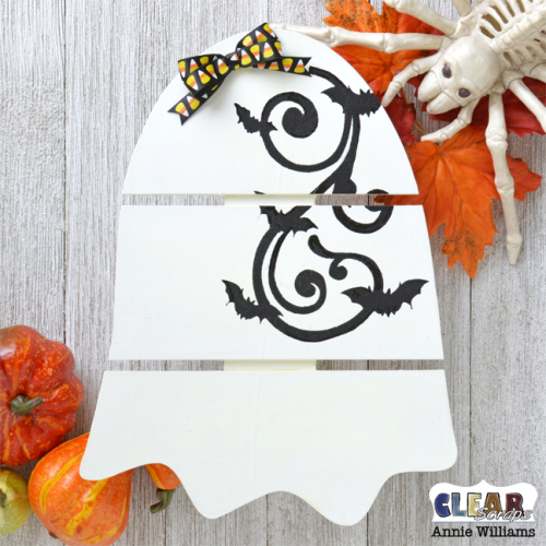 Glow in the Dark Ghost Pallet Decor by Annie Williams for Clear Scraps - Main