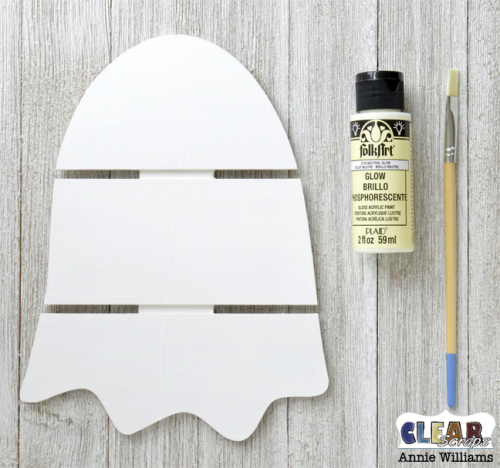 Glow in the Dark Ghost Pallet Decor by Annie Williams for Clear Scraps - Glow Coat