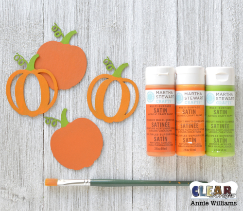 Autumn Napkin Rings by Annie Williams for Clear Scraps - Painting