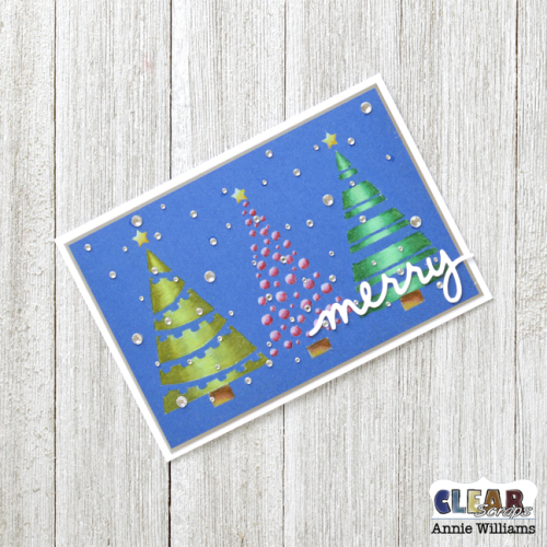 Snowy Christmas Tree Card by Annie Williams for Clear Scraps - Final