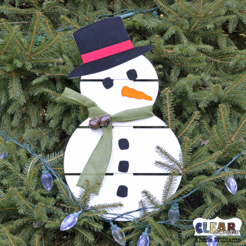 Snowman Pallet Decor by Annie Williams for Clear Scraps - Final