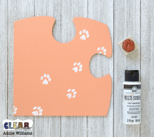 Cat Family Puzzle Decor by Annie Williams for Clear Scraps - Stamping