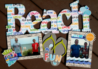 Clear_Scraps_XL Wood Frame_Beach Fun