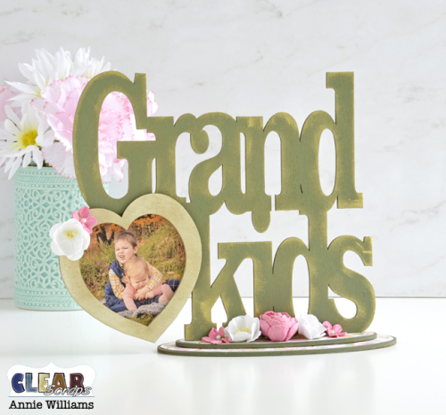 Grandkids Word Frame by Annie Williams for Clear Scraps - Main