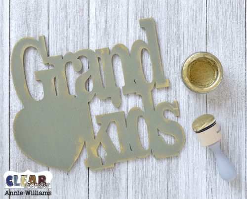 Grandkids Word Frame by Annie Williams for Clear Scraps - Gilding Word