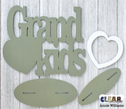 Grandkids Word Frame by Annie Williams for Clear Scraps - Paint Word Frame