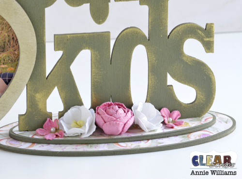 Grandkids Word Frame by Annie Williams for Clear Scraps - Detail